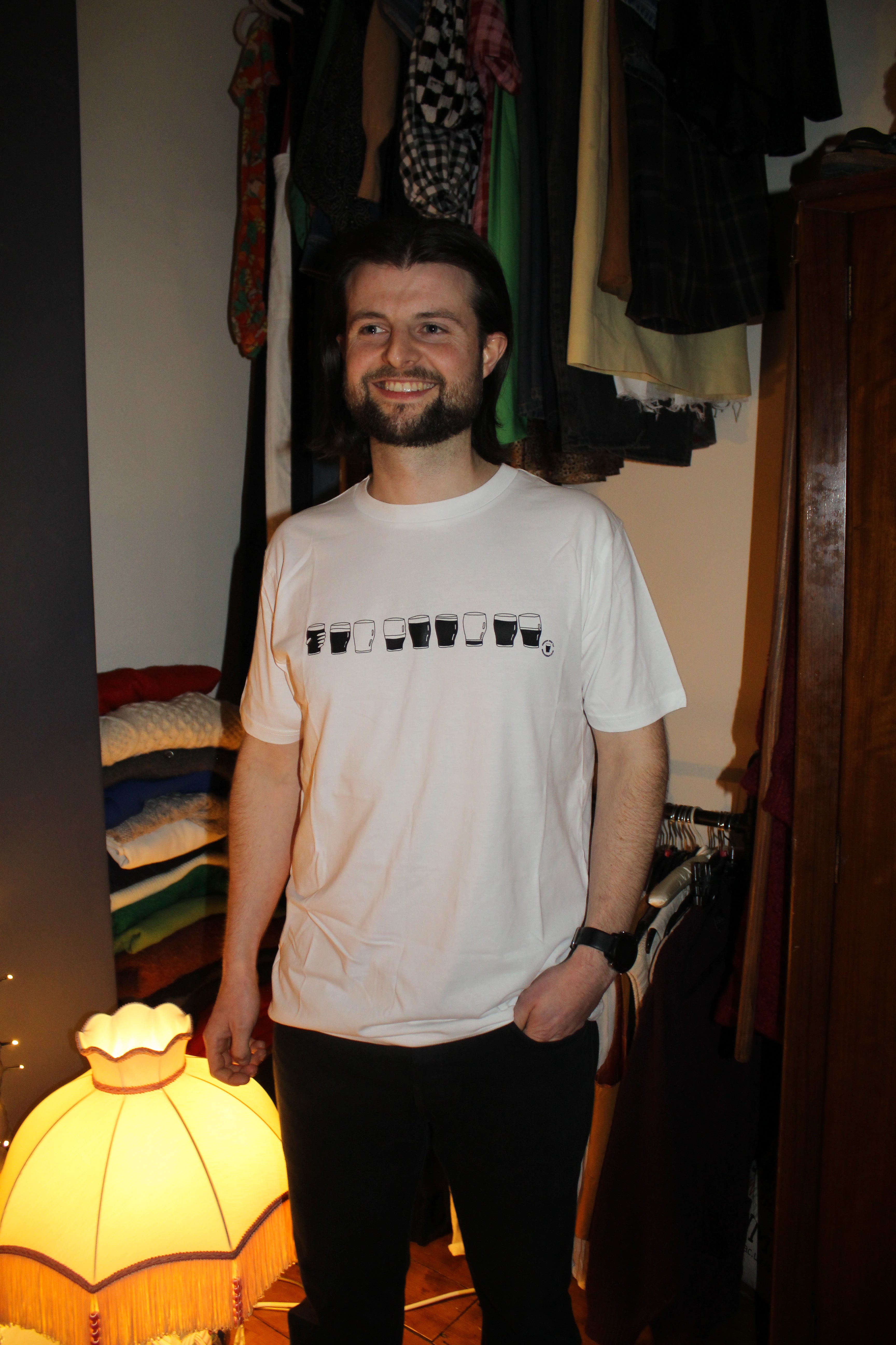 ROW OF PINTS GUINNESS T SHIRT