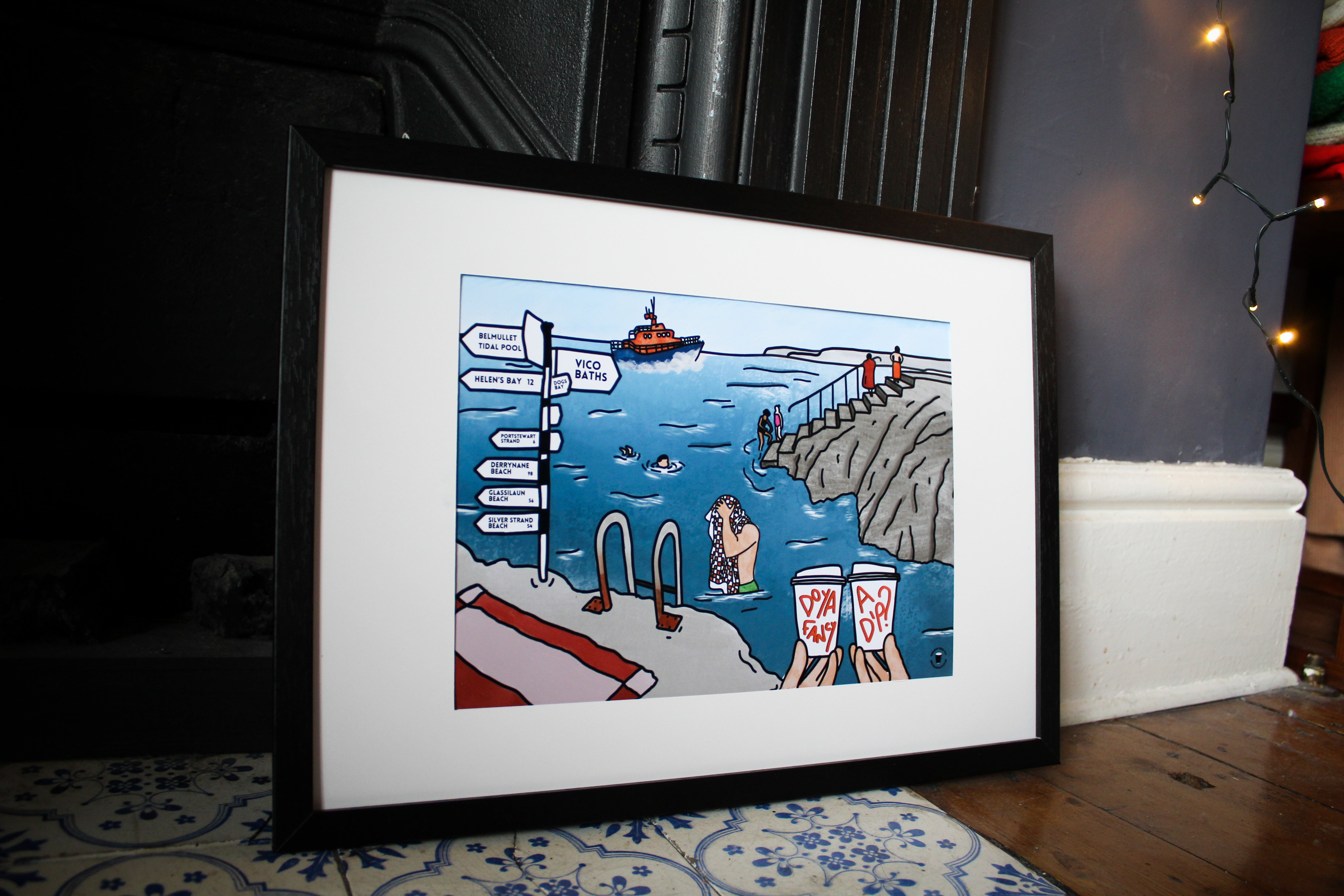 Sea Swimming Irish Print | Personalised