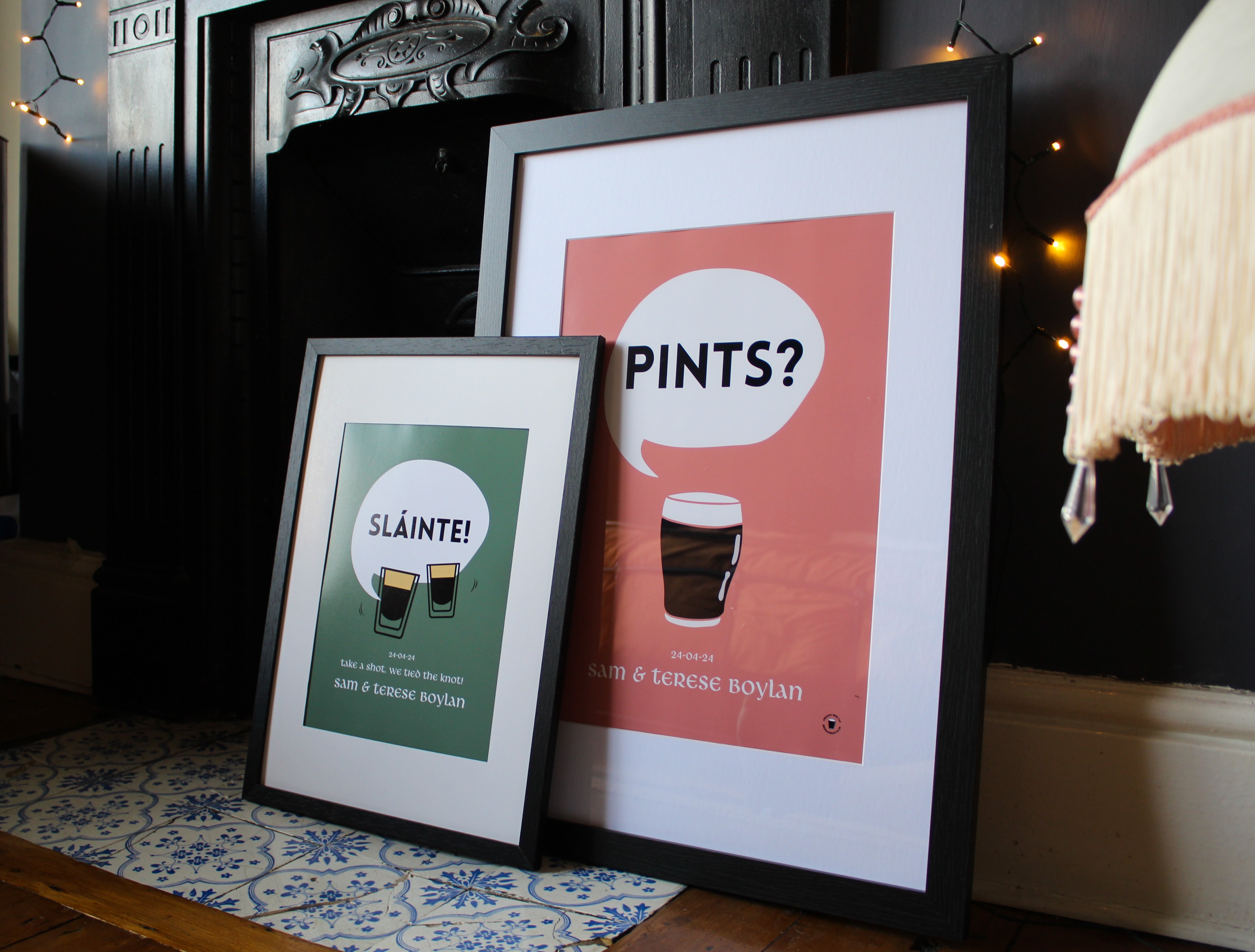 Baby Guinness Sláinte Print | Wedding Personalised