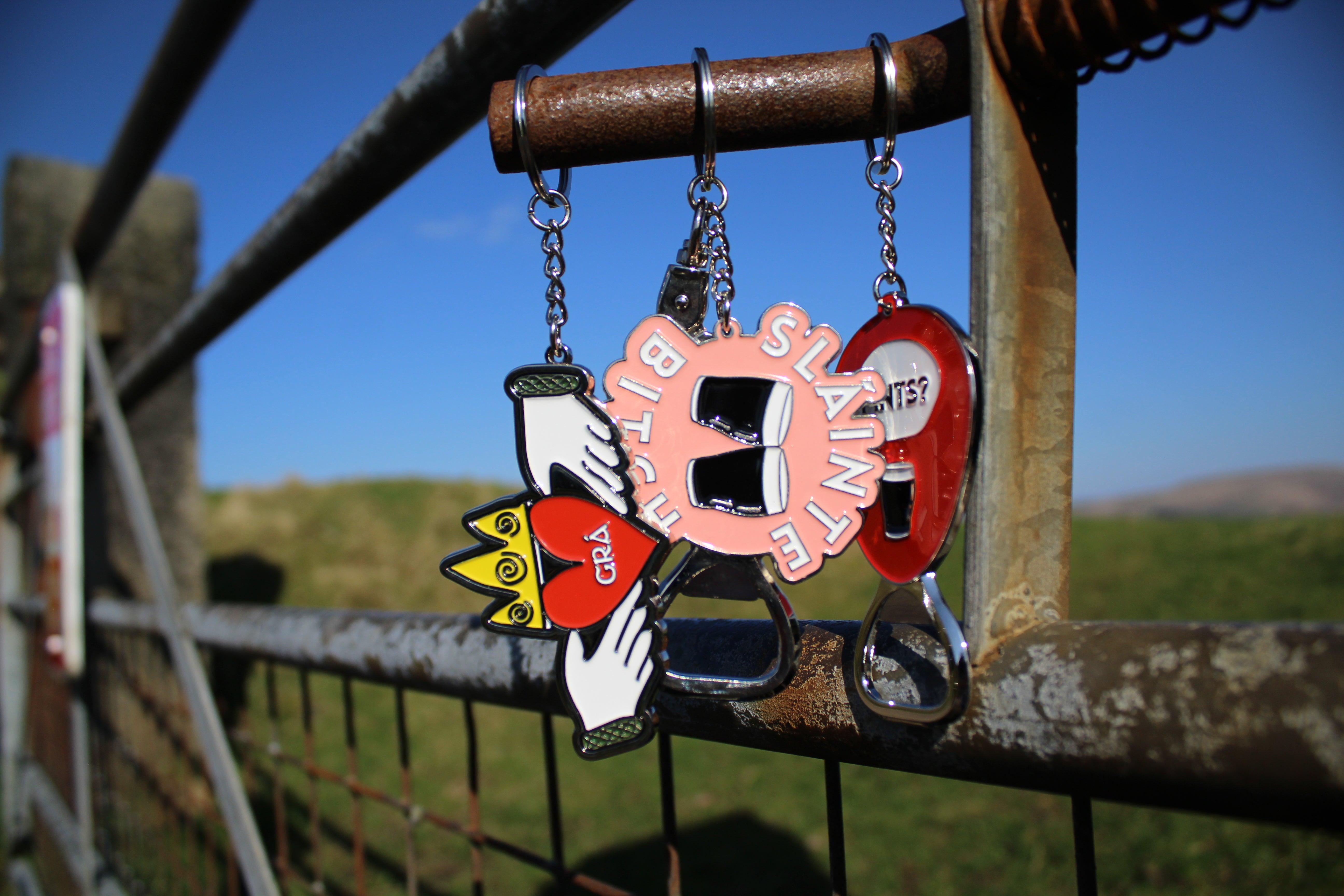 Sláinte Bitch Bottle Opener Bag Charm Keyring