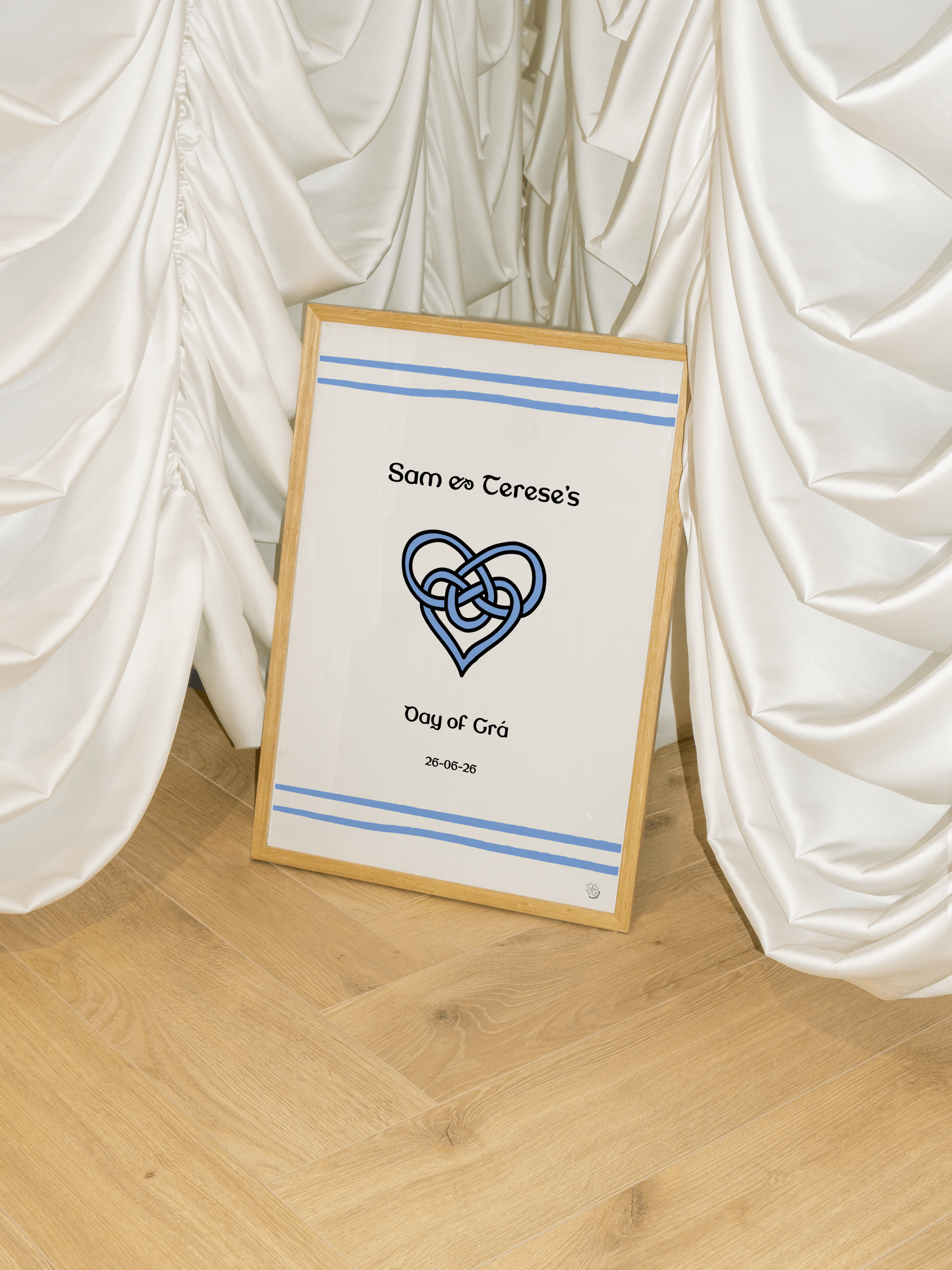 Celtic Heart 'Day of Love' Personalised Wedding Print