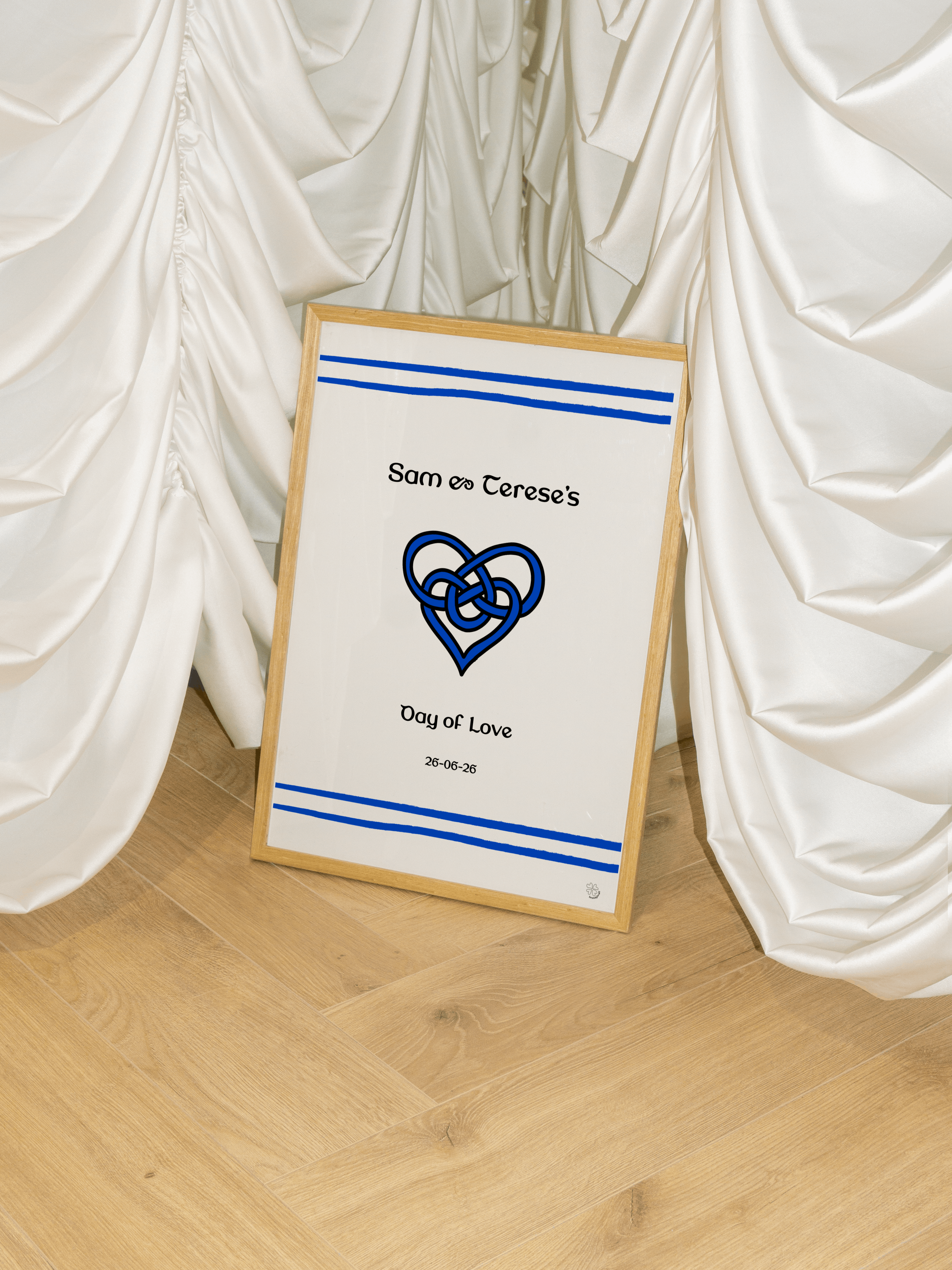 Celtic Heart 'Day of Love' Personalised Wedding Print