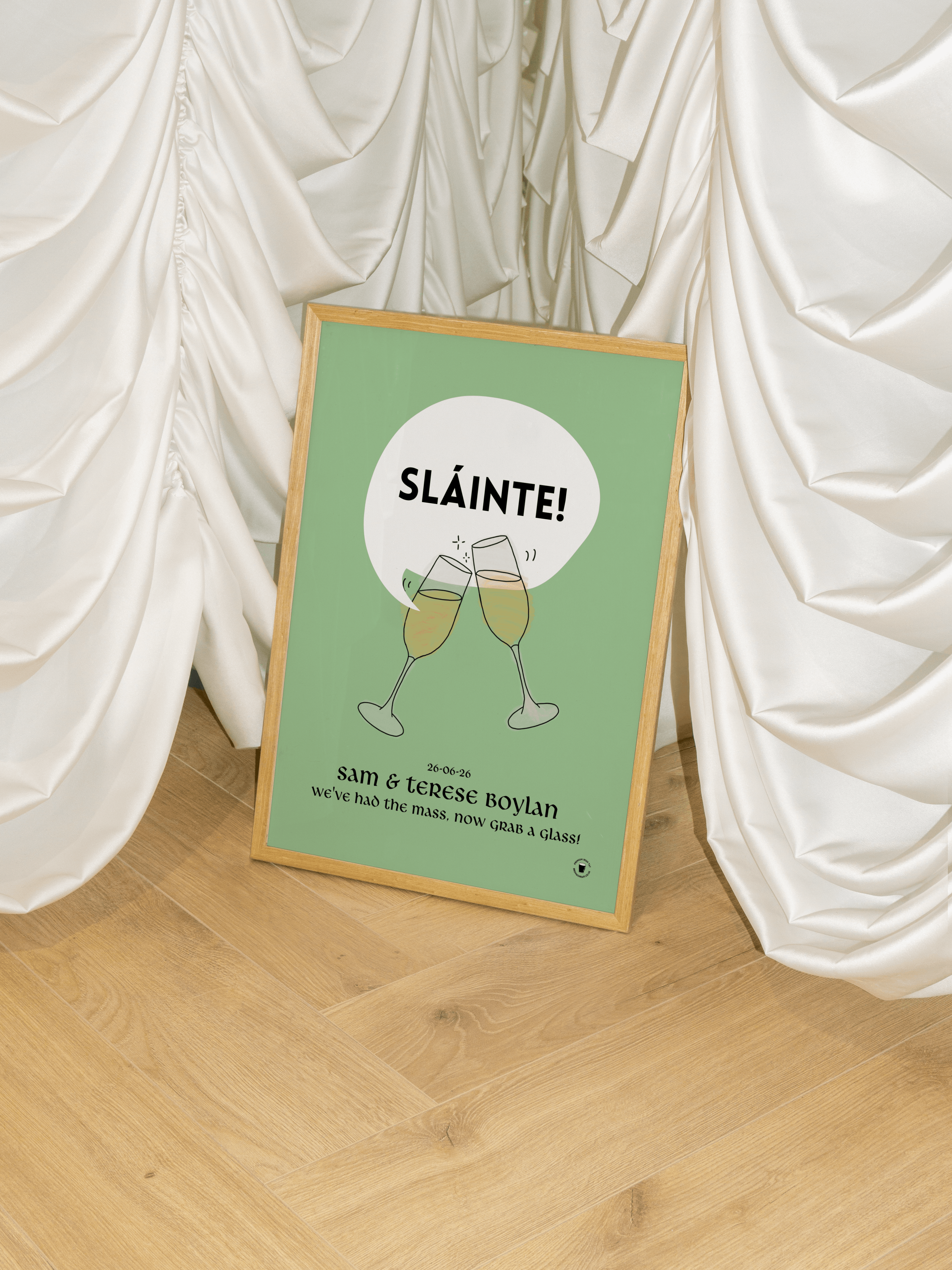 Sláinte Prosecco Print | Wedding Personalised