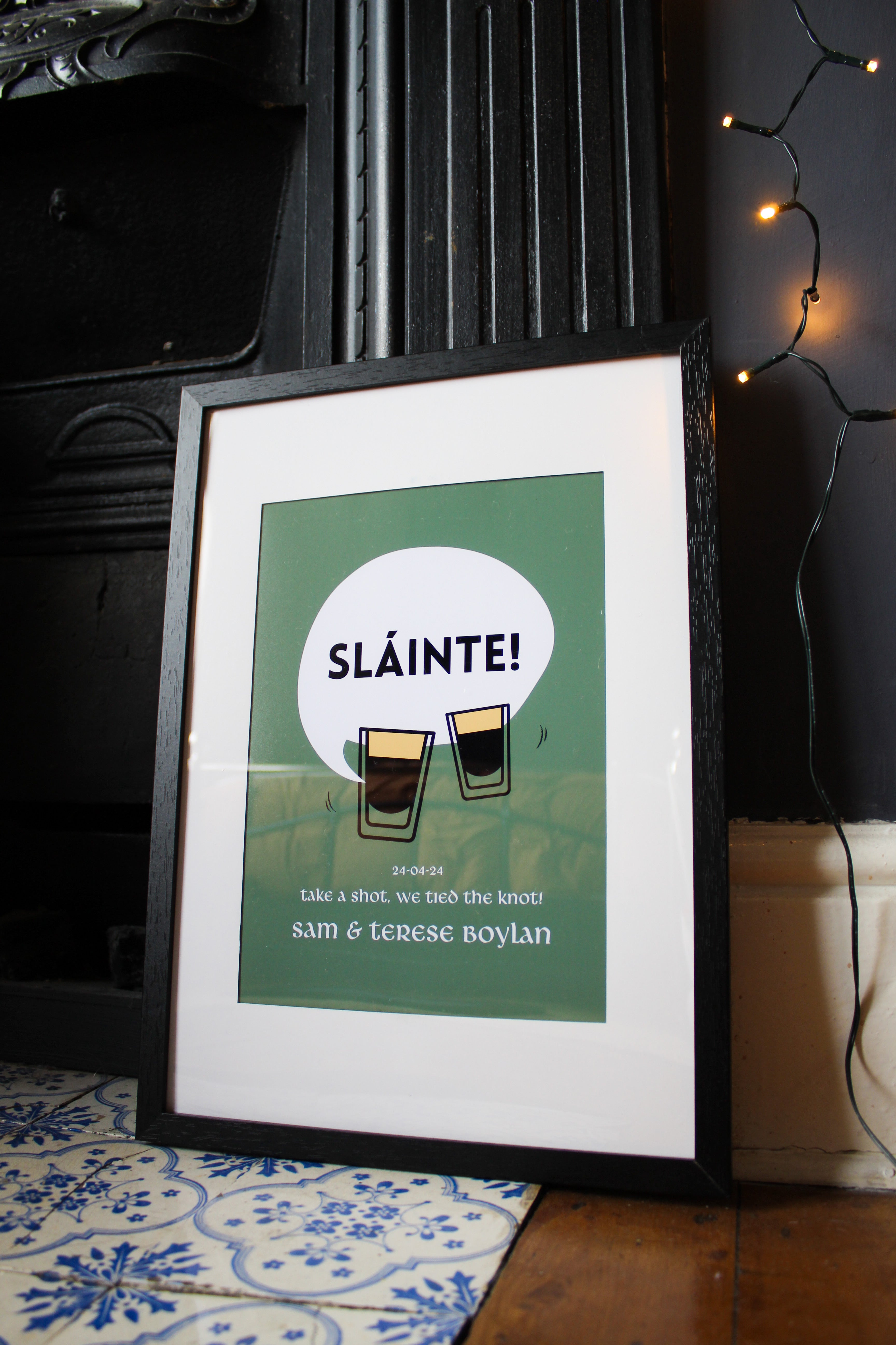 Baby Guinness Sláinte Print | Wedding Personalised