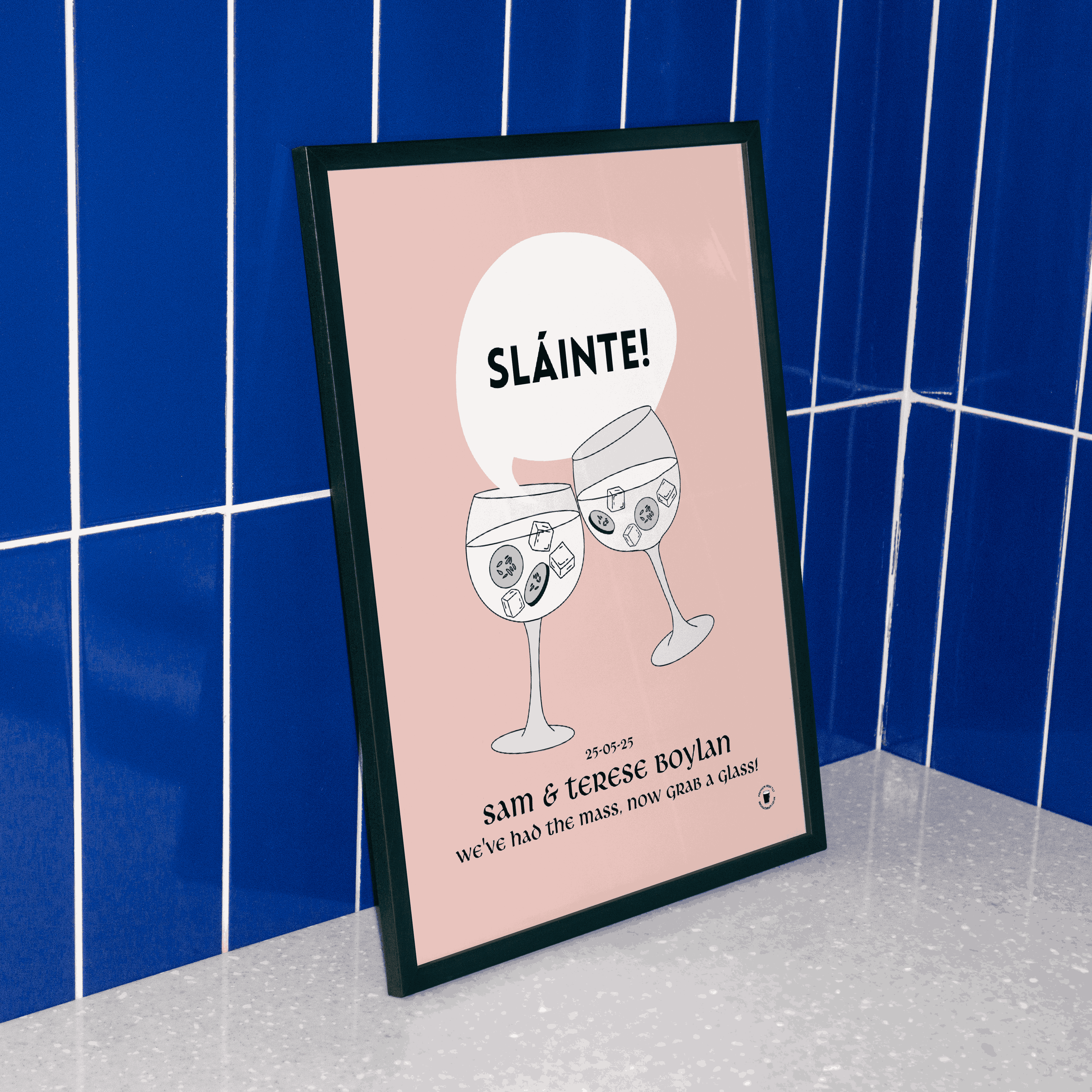 Sláinte Gin Print | Wedding Personalised