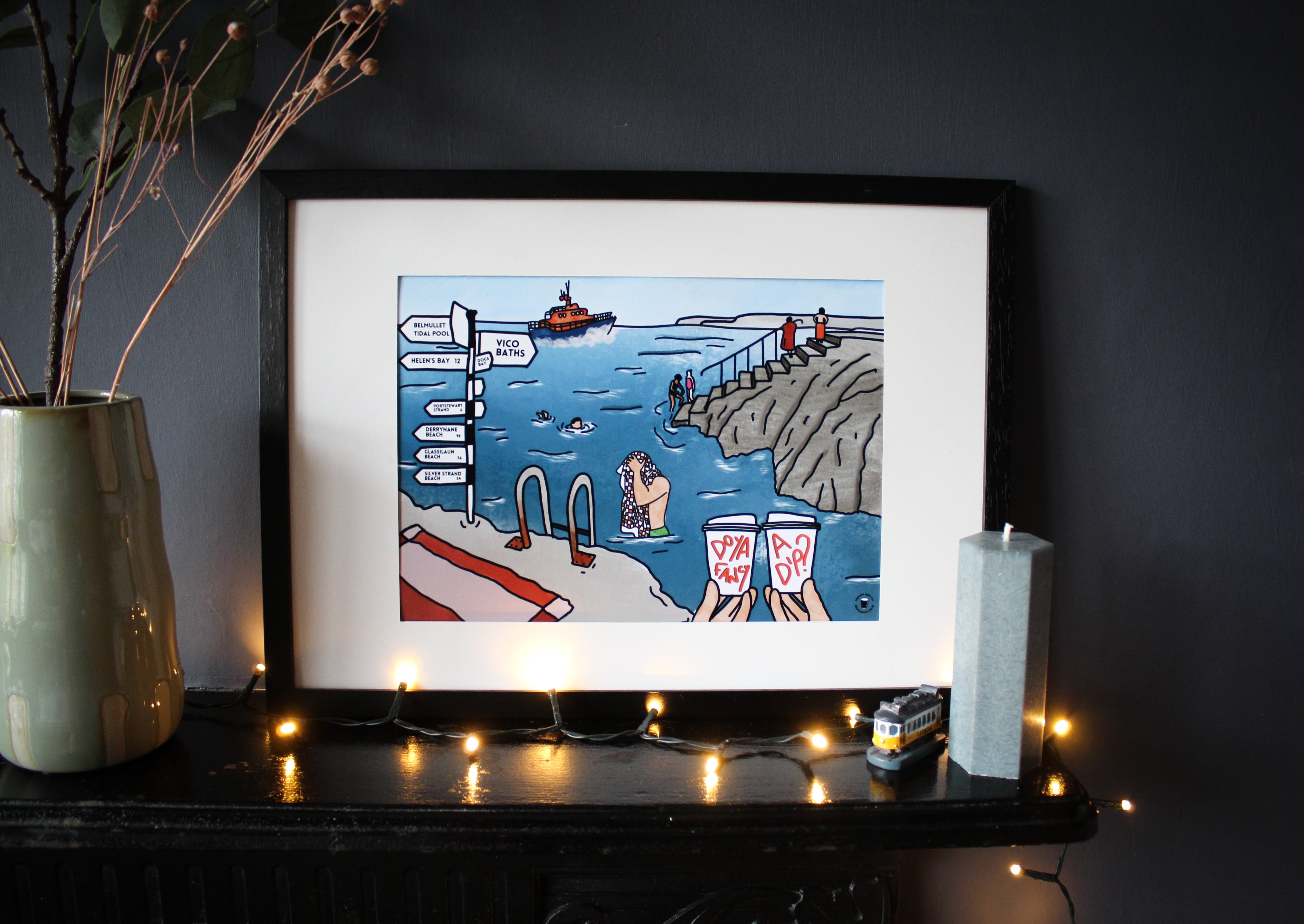 Sea Swimming Irish Print | Personalised