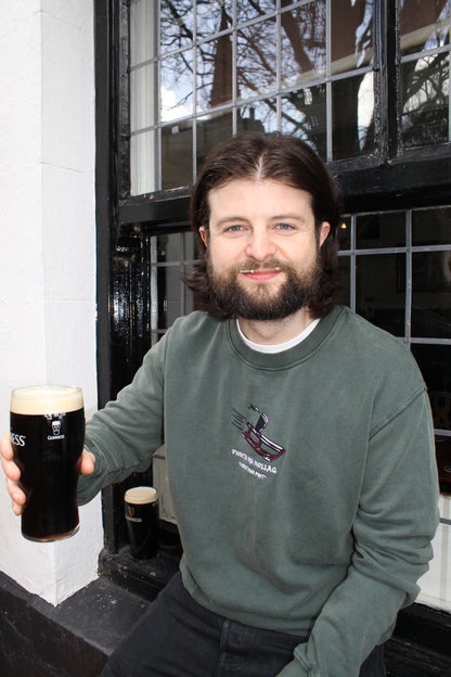 'Christmas Pint' Green Irish Jumper