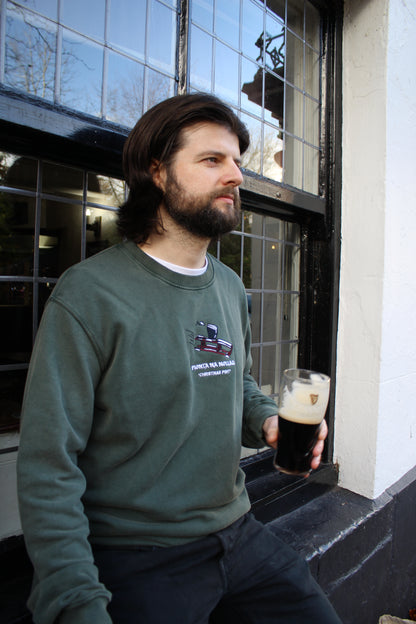 'Christmas Pint' Green Irish Jumper