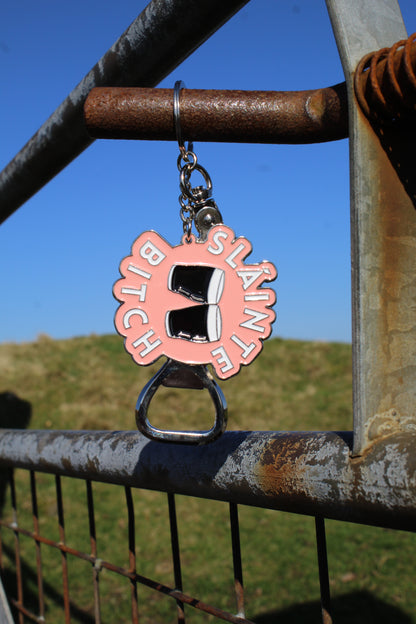 Sláinte Bitch Bottle Opener Bag Charm Keyring