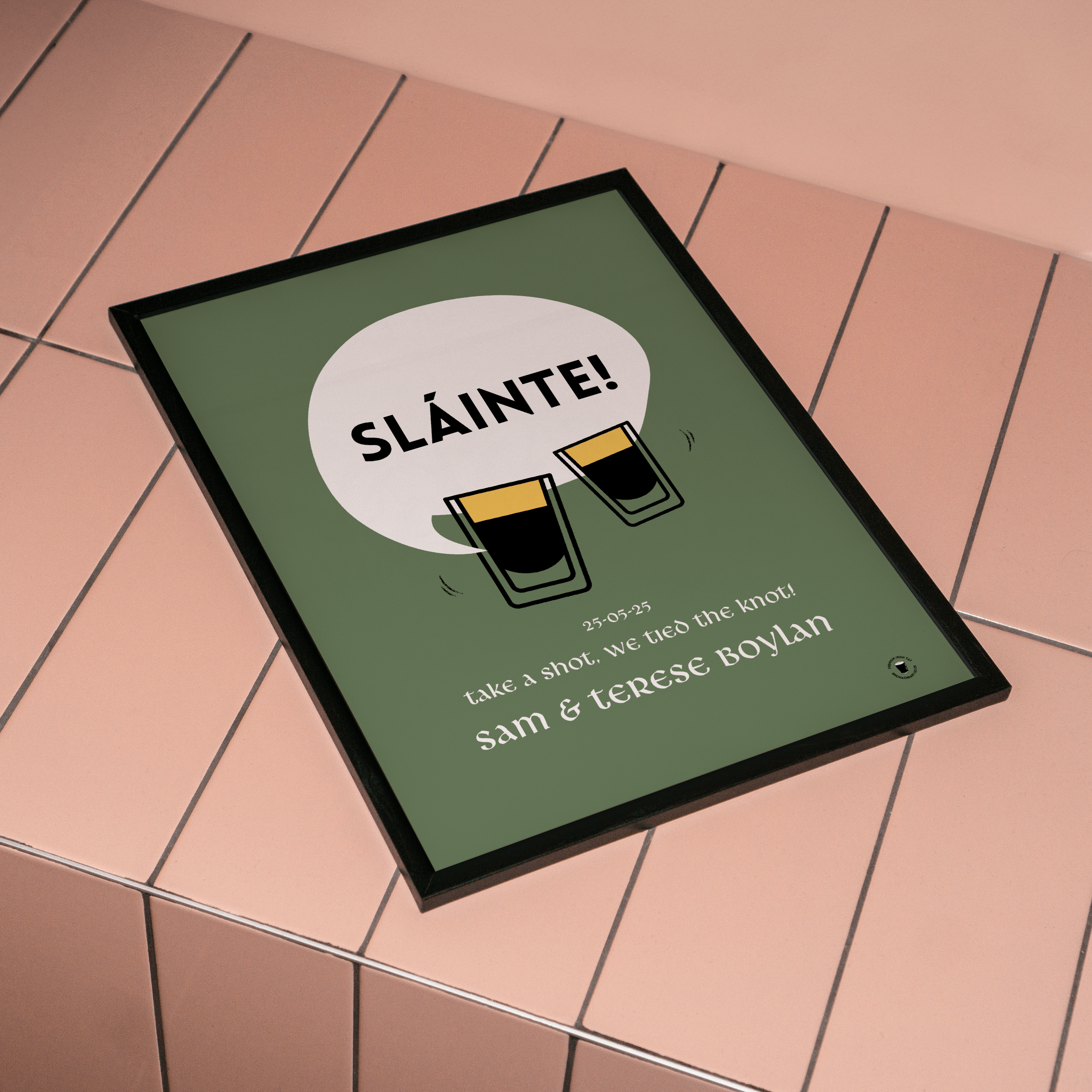 Baby Guinness Sláinte Print | Wedding Personalised