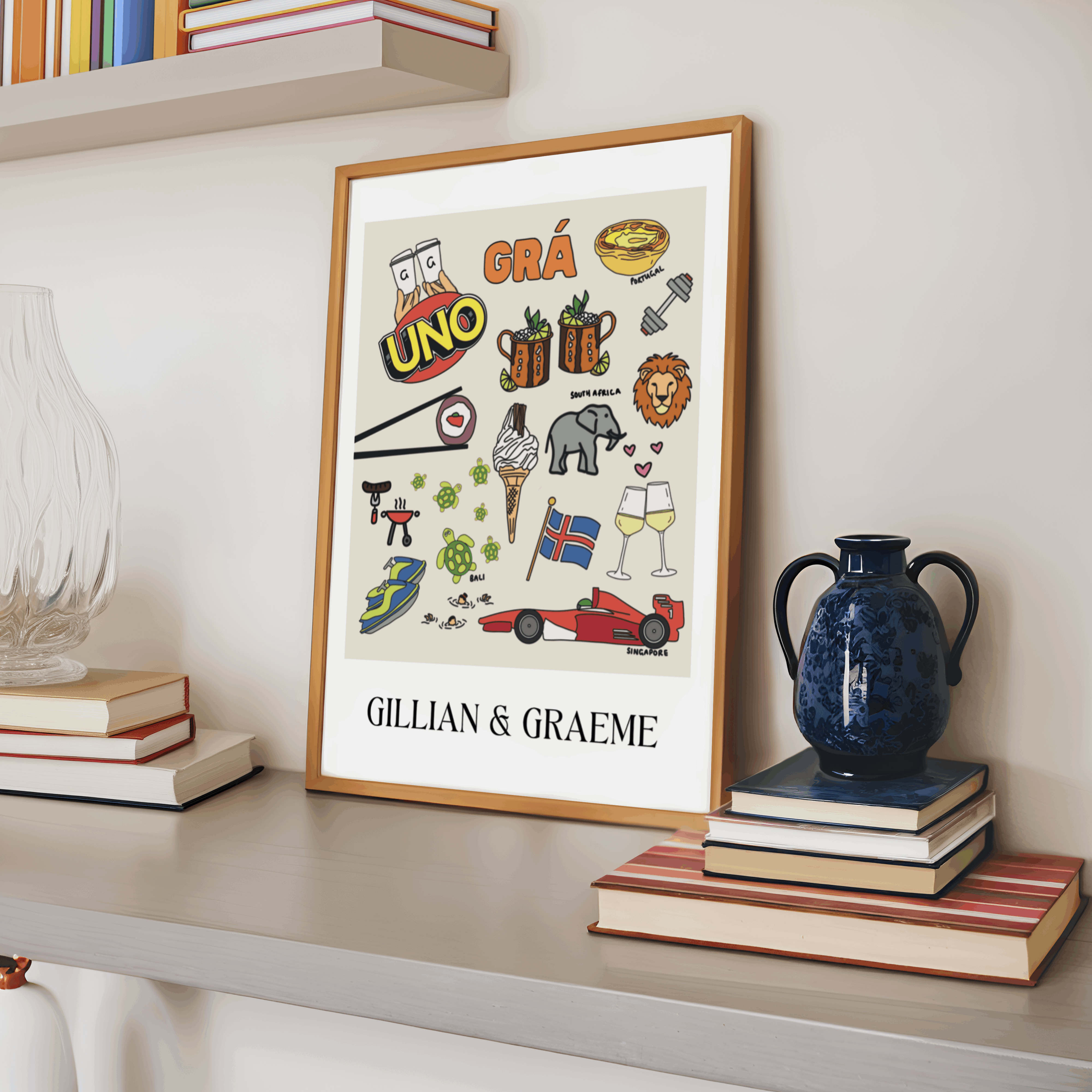 CUSTOM LOVE STORY ILLUSTRATION | WEDDING ENGAGEMENT ANNIVERSARY GIFT