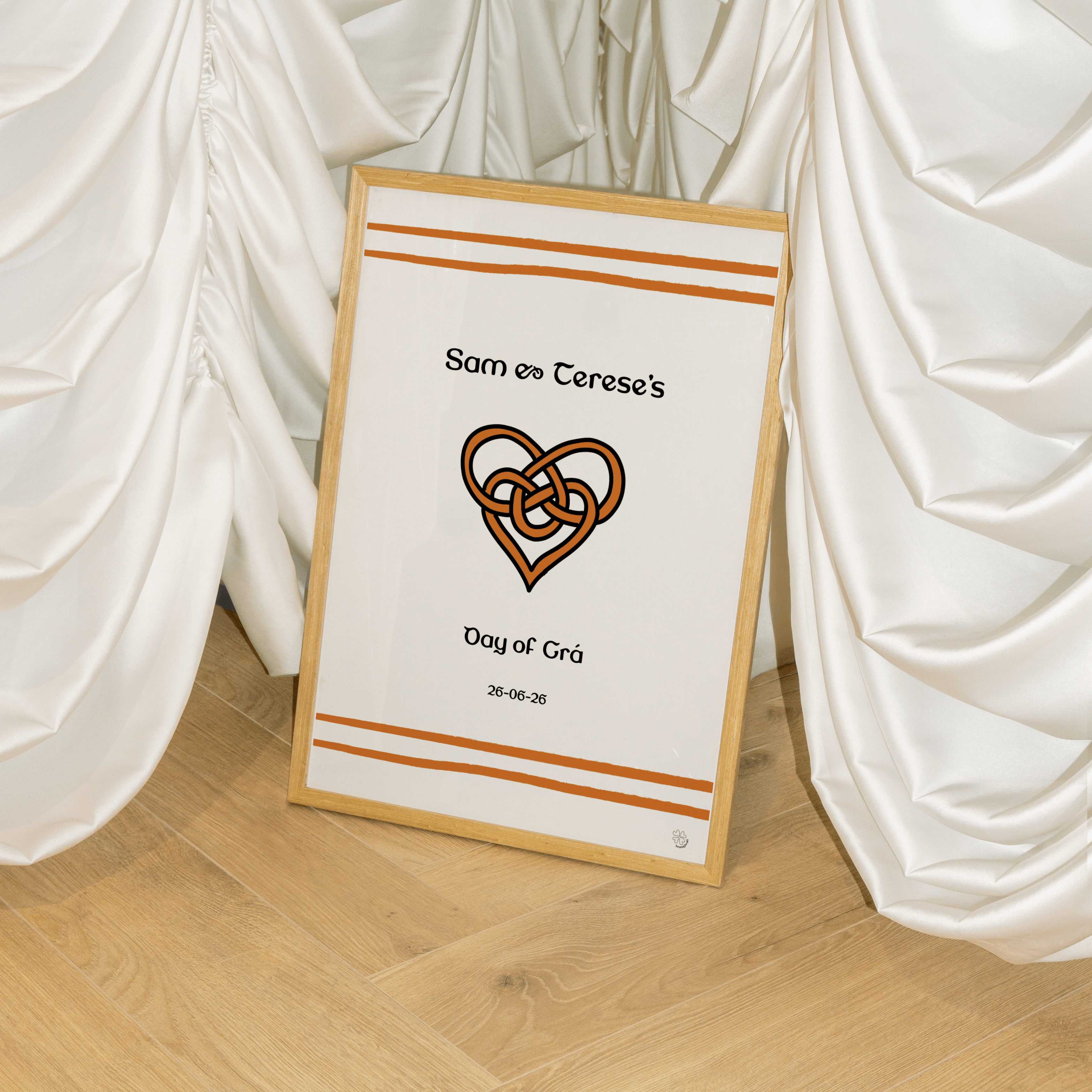 Celtic Heart 'Day of Love' Personalised Wedding Print