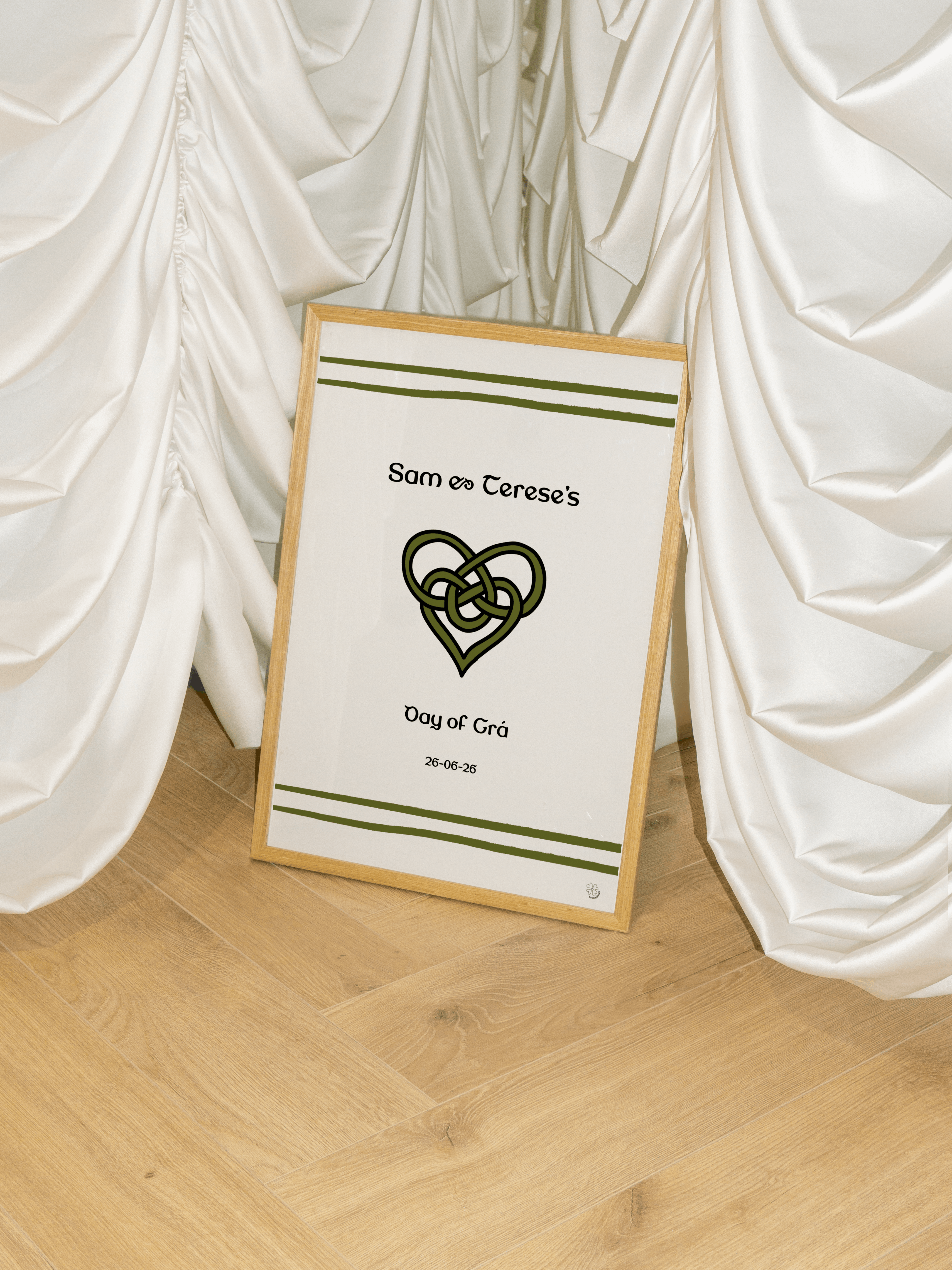 Celtic Heart 'Day of Love' Personalised Wedding Print