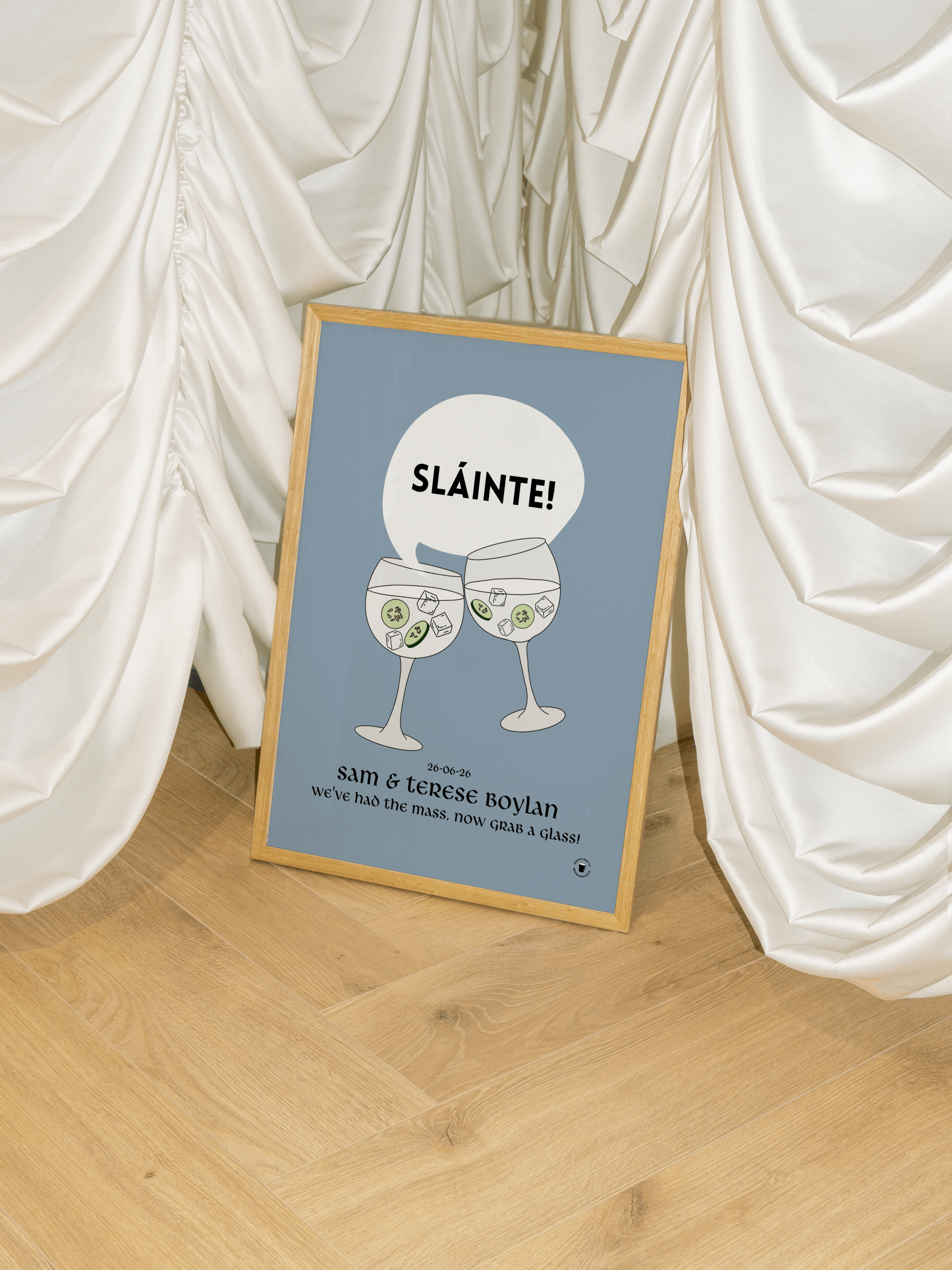 Sláinte Gin Print | Wedding Personalised