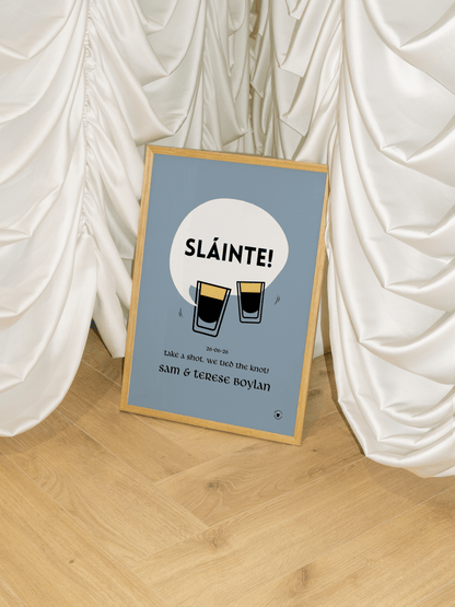 Baby Guinness Sláinte Print | Wedding Personalised