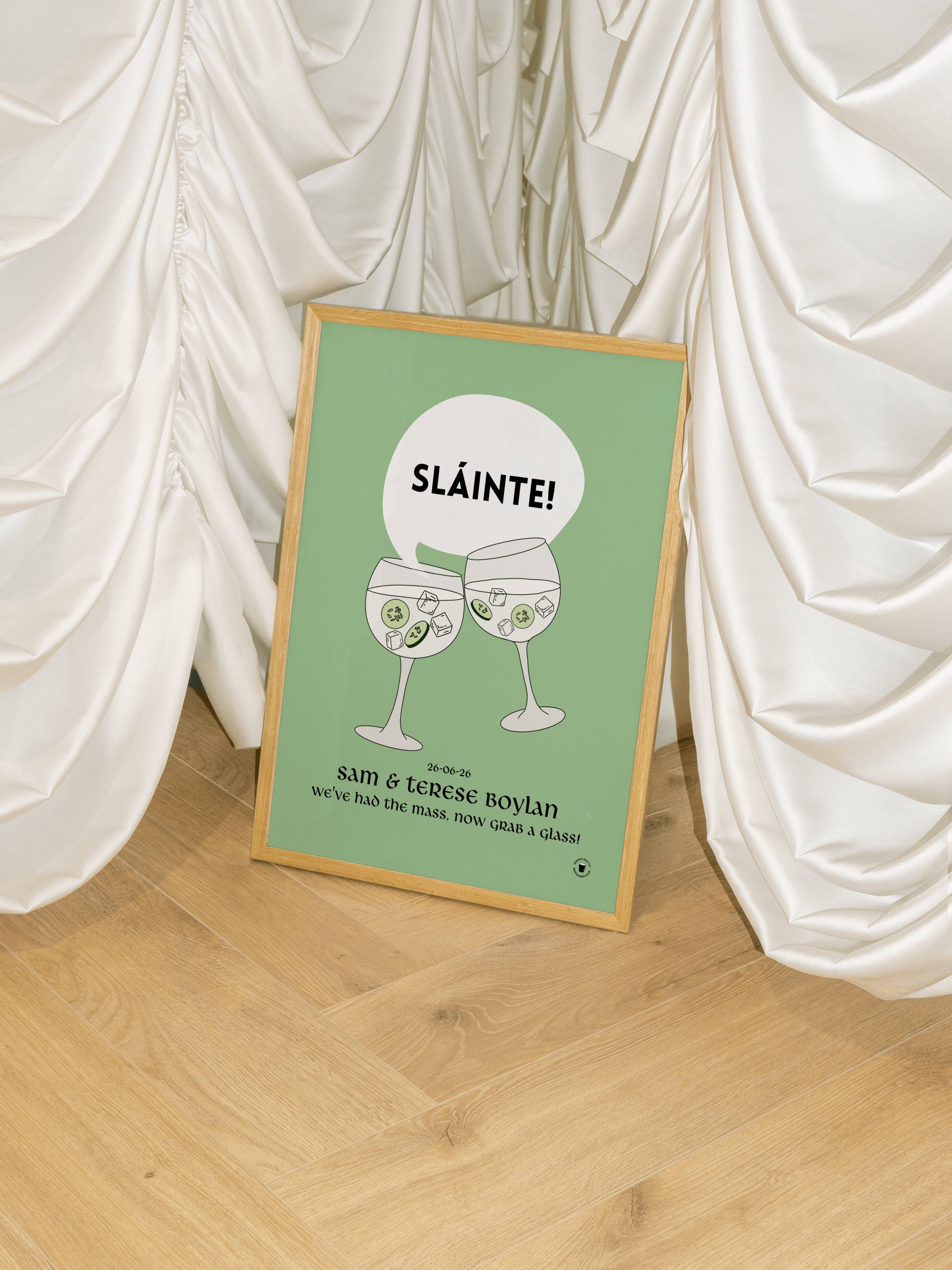 Sláinte Gin Print | Wedding Personalised