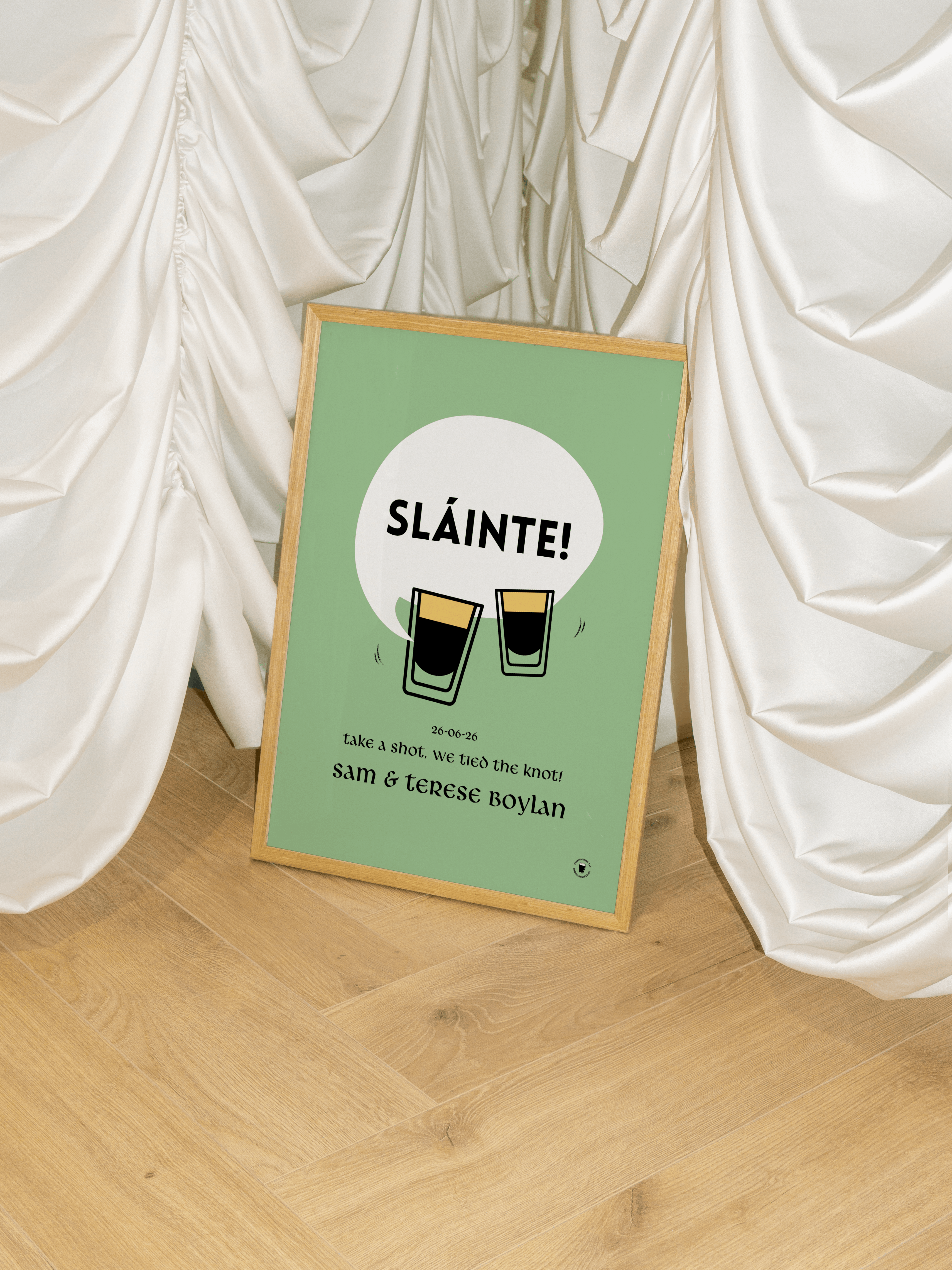 Baby Guinness Sláinte Print | Wedding Personalised