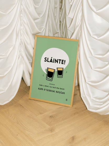Baby Guinness Sláinte Print | Wedding Personalised