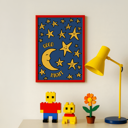 Sun & Moon Kids Wall Art Prints | Irish & English