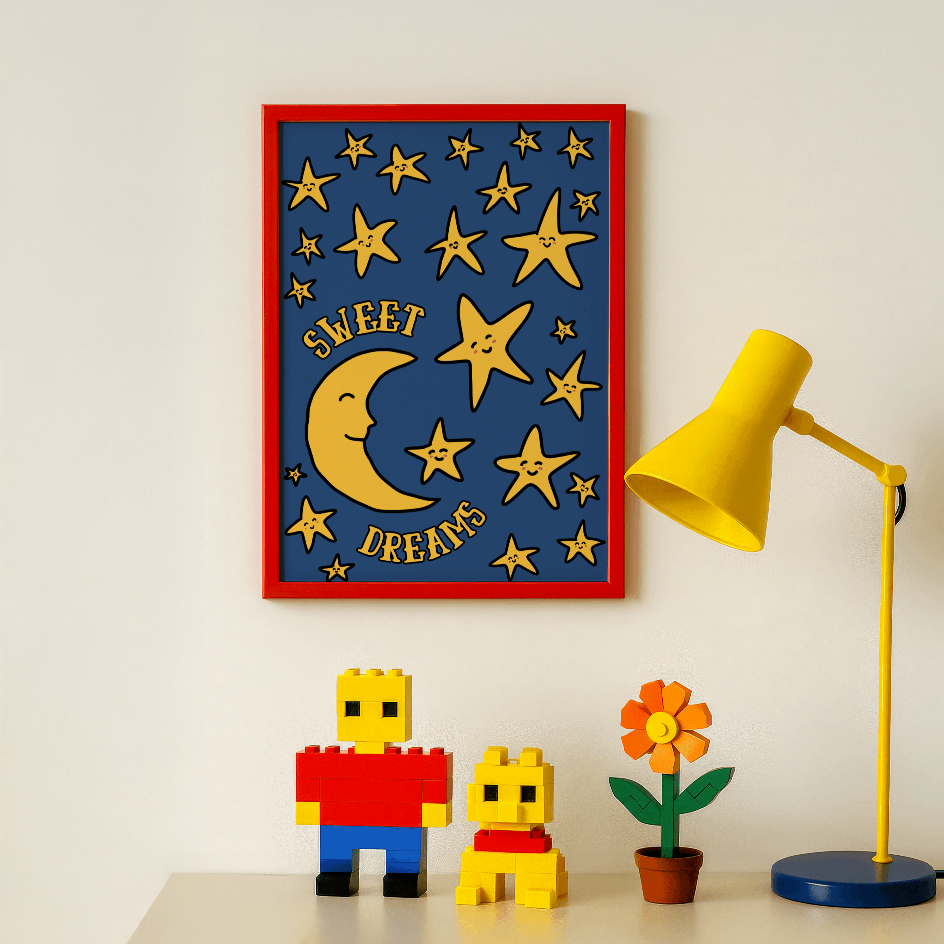 Sun & Moon Kids Wall Art Prints | Irish & English