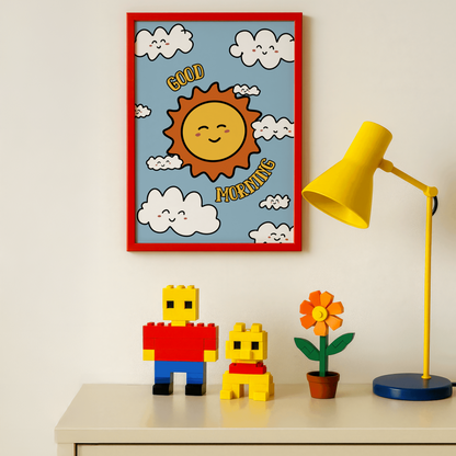 Sun & Moon Kids Wall Art Prints | Irish & English