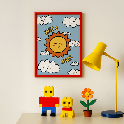 Sun & Moon Kids Wall Art Prints | Irish & English