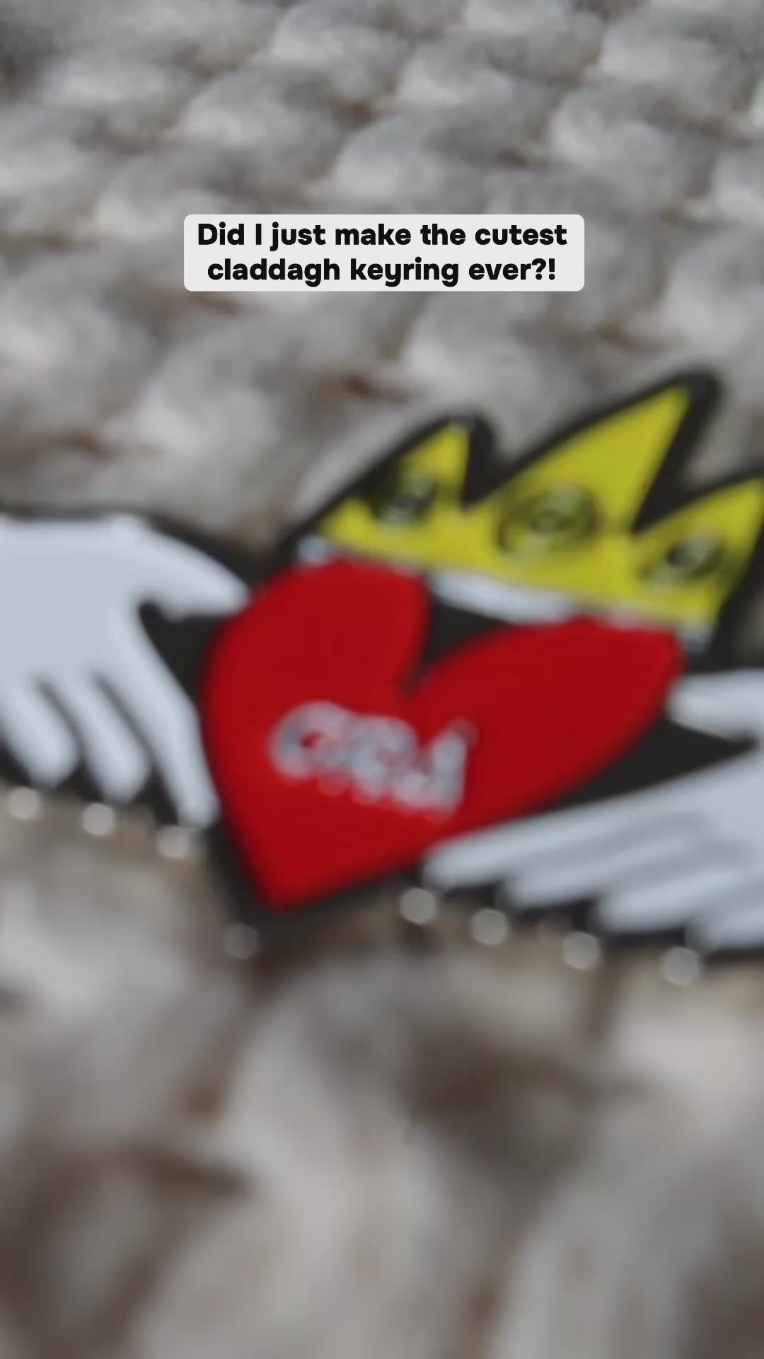 CLADDAGH GRÁ IRISH SILVER KEYRING